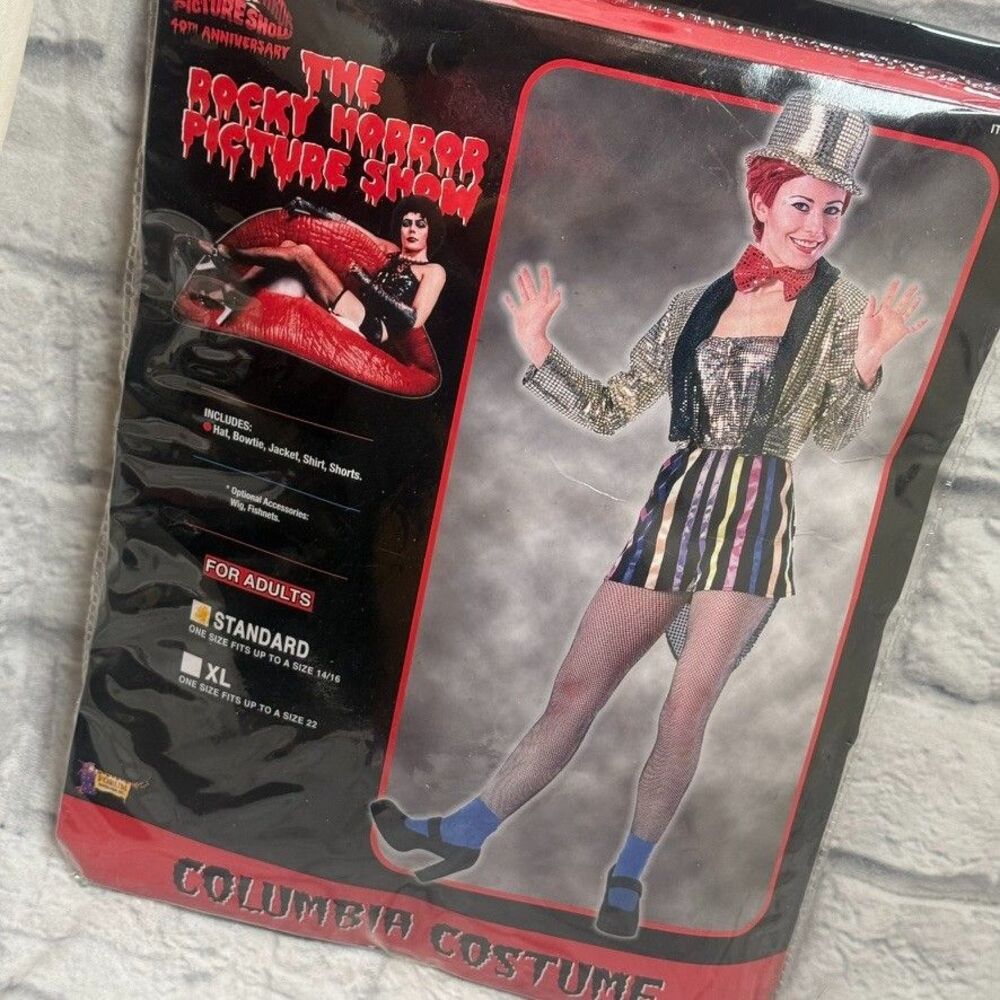 Rocky Horror Picture Show Columbia Costume Women Large Shorts Top Jacket Bow Tie